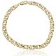 Pulsera barbada doble 5,5mm. oro 18k