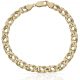 Pulsera barbada doble 6,5mm. oro 18k