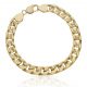 Pulsera barbada plana ancho 9mm.oro 18k