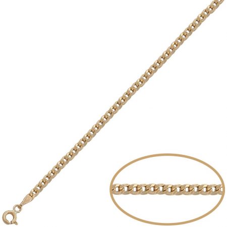 Pulsera barbada plana ancho 4mm.oro 18k