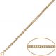 Pulsera barbada plana ancho 4mm.oro 18k