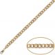 Pulsera barbada plana 5,5mm. oro de 18k