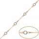 Pulsera bicolor cirulos circonitas en oro de 18k