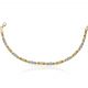 Pulsera bicolor circonitas mate brillo oro 18k