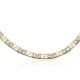 Pulsera plana bicolor 9mm. oro 18k