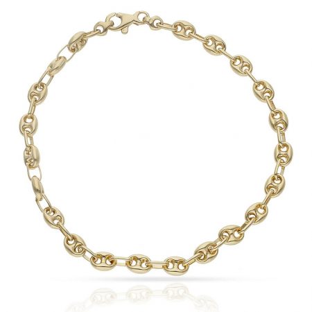 Pulsera modelo calabrote 5mm. oro 18k