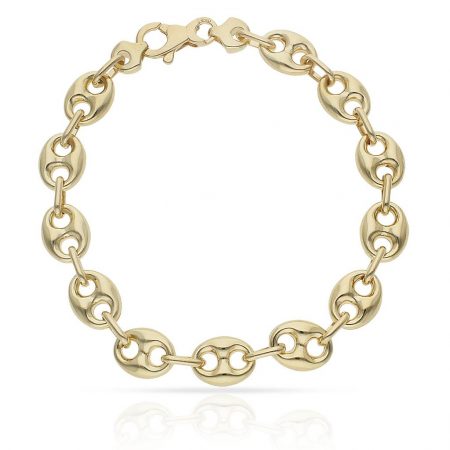 Pulsera modelo calabrote 9mm.oro 18k