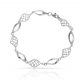 Pulsera eslabon calado en oro blanco de 18k