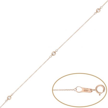 Pulsera chaton circonitas oro de 18k