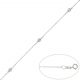 Pulsera chatones 3,5mm oro blanco 18k