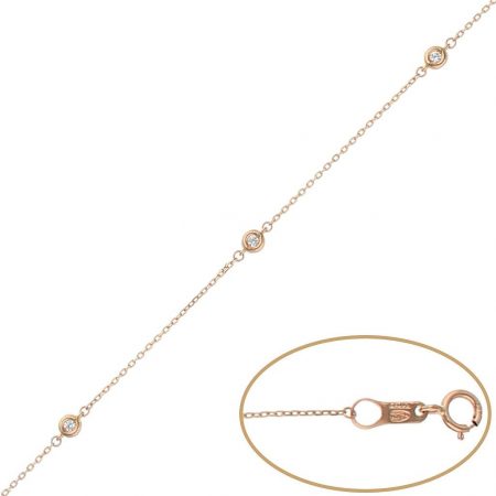Pulsera chaton circonitas en oro de 18k