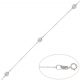 Pulsera chatones de 4mm. oro blanco de 18k