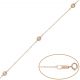 Pulsera chaton circonita 4mm.en oro de 18k