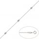 Pulsera chatones 3mm. circonitas oro blanco de 18k