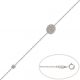 Pulsera circulo circonitas en oro blanco de 18k