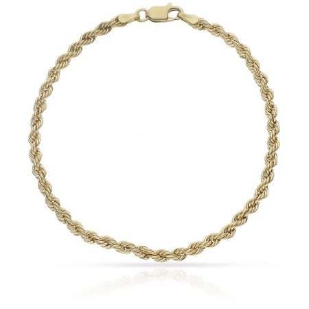 Pulsera cordon de 3,3mm. oro de 18k