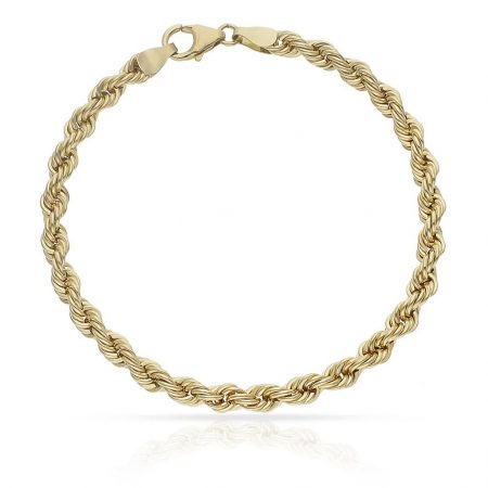 Pulsera cordon de 4,35mm.en oro de 18k