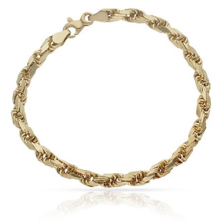 Pulsera cordon de 4,5mm. en oro de 18k