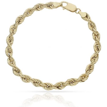Pulsera cordon de 5,5mm. en oro de 18k