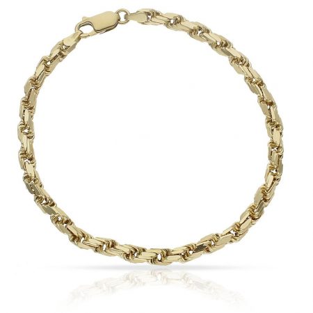 Pulsera cordon de 4mm.en oro de 18k