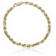 Pulsera cordon de 4mm.en oro de 18k
