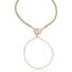 Pulsera dedo con corazon en oro de 18k