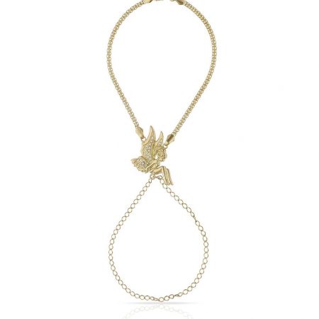 Pulsera dedo hada circonitas en oro de 18k