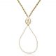 Pulsera dedo inicial circonita en oro de 18k
