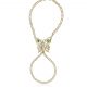 Pulsera de dedo con mariposa en oro de 18k