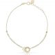 Pulsera doble estrella entrelazadas en oro de 18k