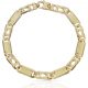 Pulsera eslabón fundido 9mm. oro 18k