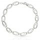 Pulsera eslabon doble en oro blanco de 18k