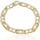 Pulsera eslabón fundido 9mm. oro 18k