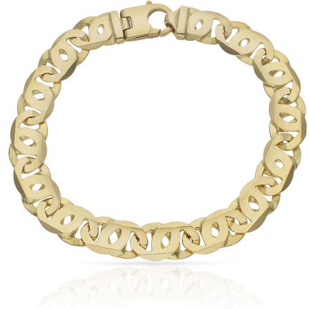 Pulsera eslabón fundido 11mm.oro 18k
