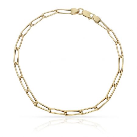 Pulsera modelo figaro de 3mm.en oro de 18k