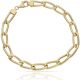 Pulsera figaro de 7mm.en oro de 18k