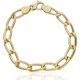 Pulsera figaro 9mm. en oro de 18k