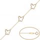 Pulsera fina mariposas en oro de 18k