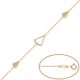 Pulsera fina con triangulos en oro de 18k