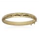 Pulsera media caña tallada en brillo de 8mm. oro 18k