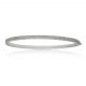 Pulsera media caña en oro blanco y circonitas, oro de 18k