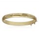 Pulsera media caña tallada de 8mm. oro de 18k