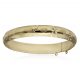Pulsera media caña tallada de 10mm.en oro de 18k