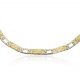 Pulsera plana bicolor 9mm.oro 18k