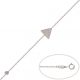 Pulsera triangulo circonitas en oro blanco 18k