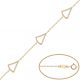 Pulsera fina con triangulos en oro de 18k
