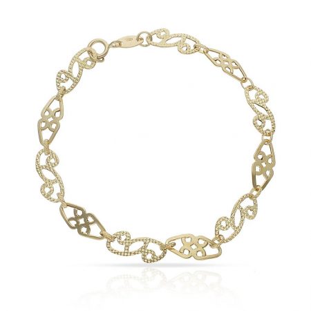 Pulsera troquelada en oro de 18k
