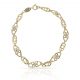 Pulsera troquelada circonitas en oro de 18k