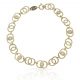 Pulsera troquelada circonitas en oro de 18k