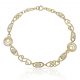 Pulsera troquelada circonitas en oro de 18k